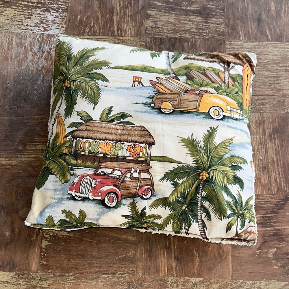 Woody Surf’s Up Hawaii Theme Print Throw Pillow